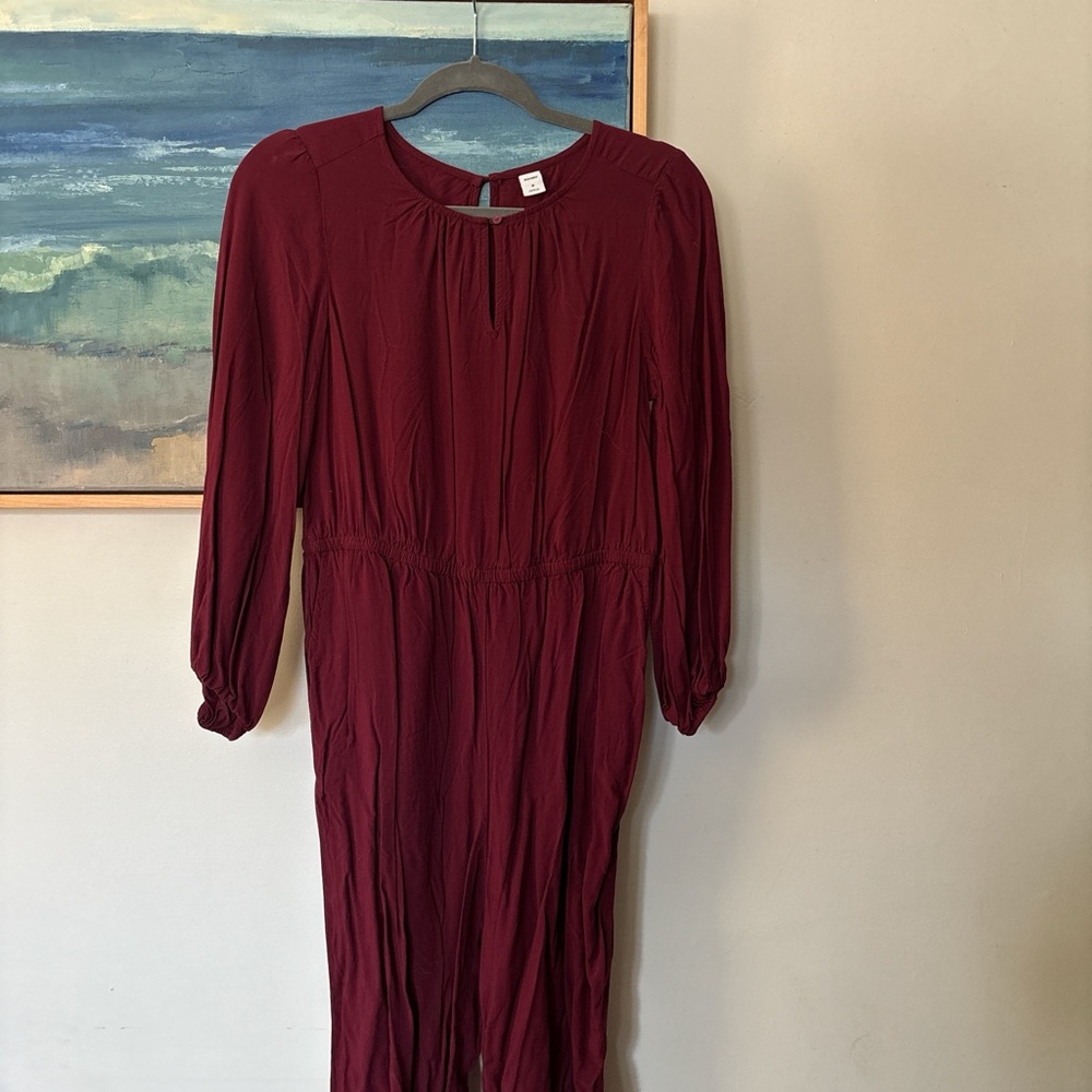 Burgundy jumpsuit
